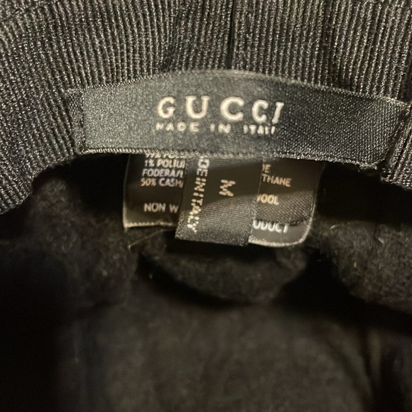 Gucci Nylon Black Hat with Sherry Line - Picture 7 of 8